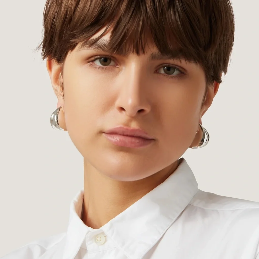 Jenny Bird Nouveaux Puff Earrings - Silver - Picture 5 of 9